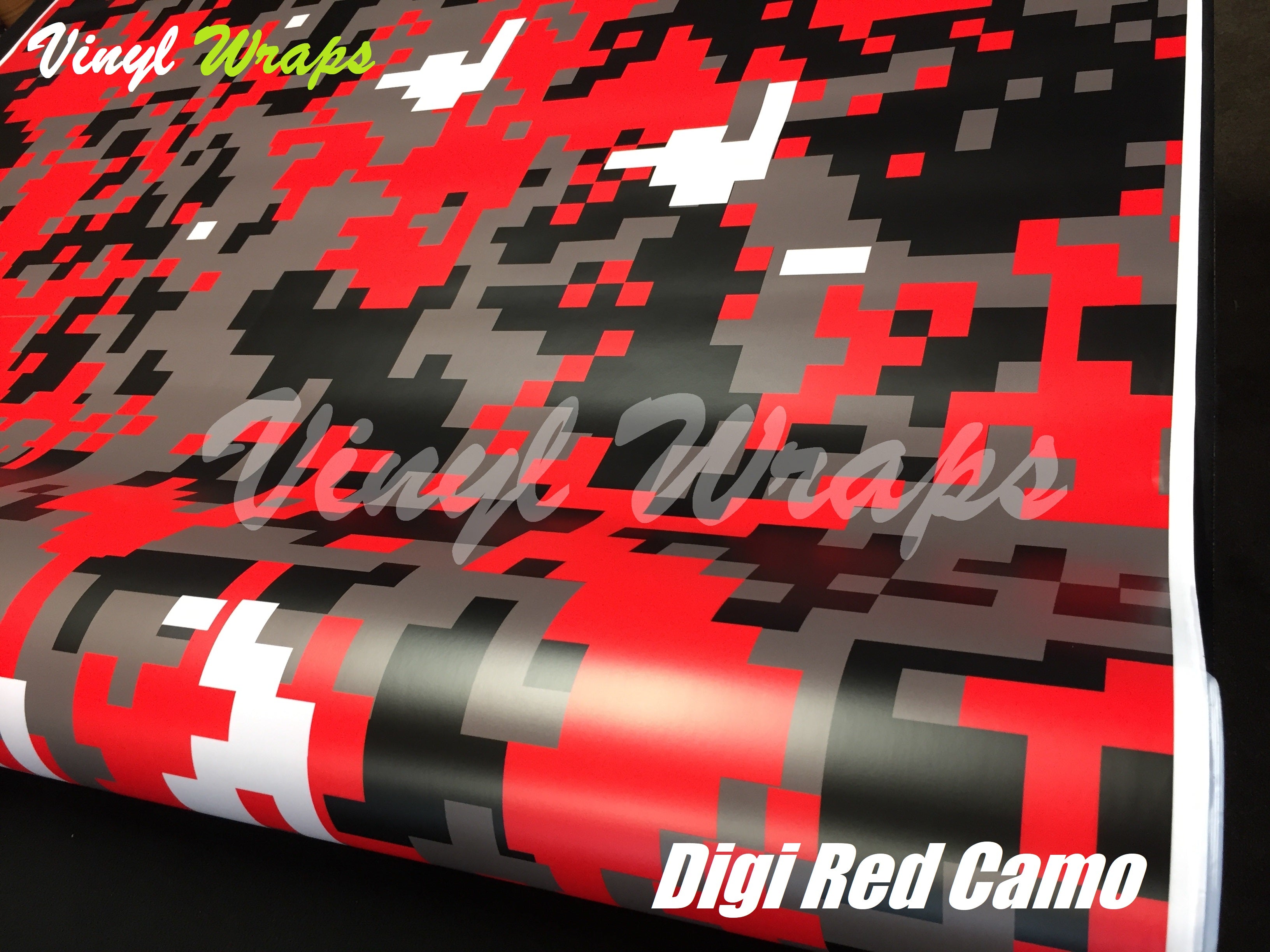 Digital Red Camo Vinyl Wrap