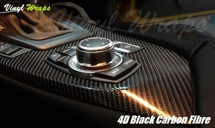 4D Black Carbon Fibre Vinyl