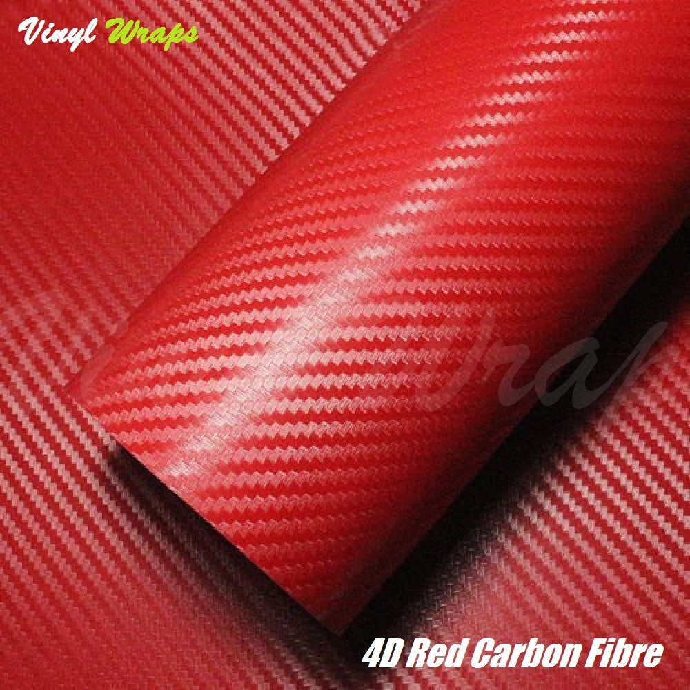 4D Red Carbon Fibre Vinyl