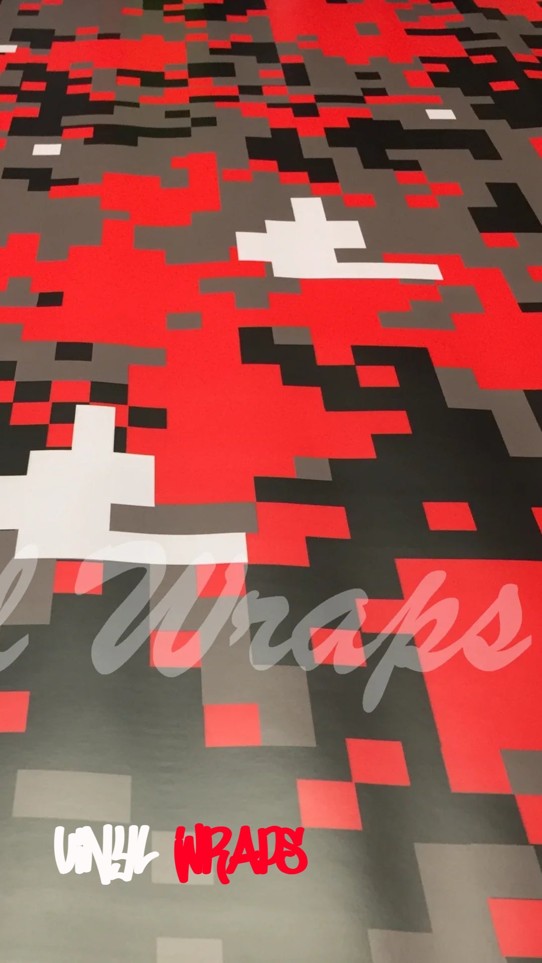 Digital Red Camo Vinyl Wrap