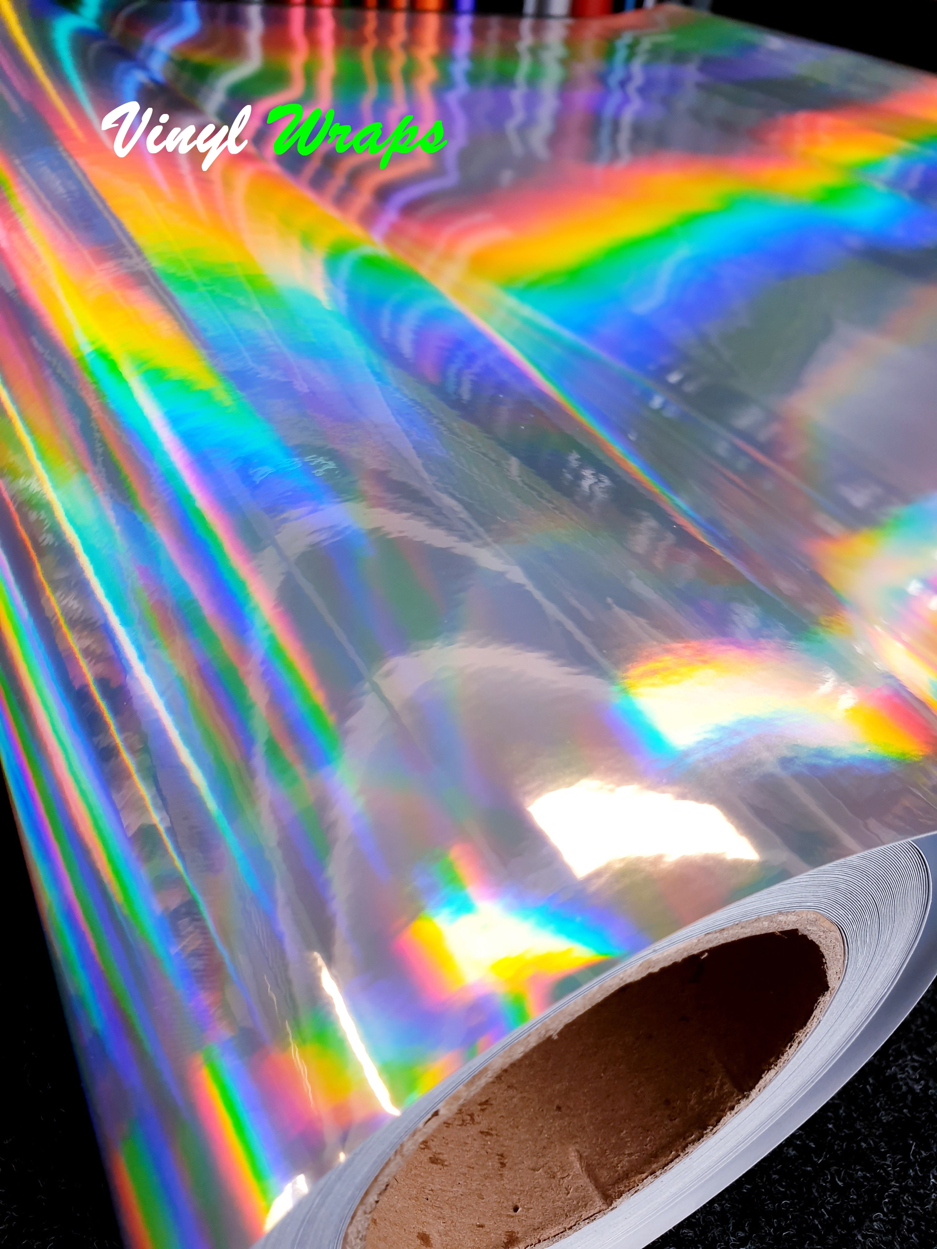 Premium Gloss Rainbow Chameleon Silver Vinyl Wrap