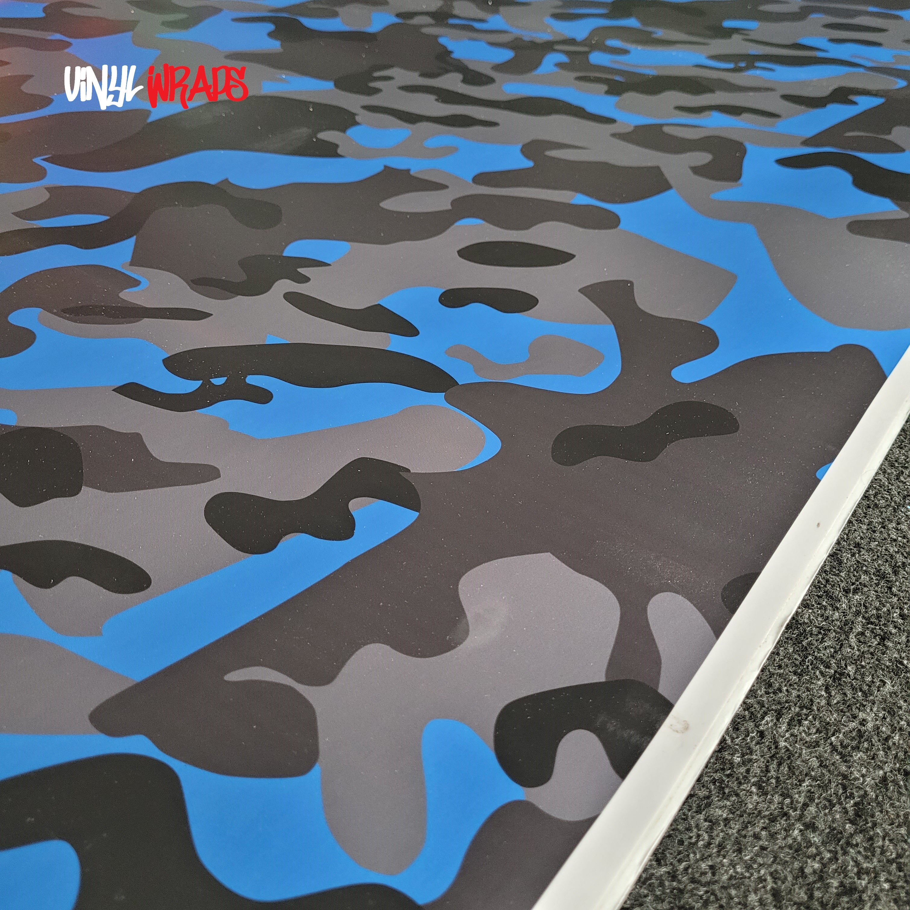 Blue Camo Vinyl Wrap