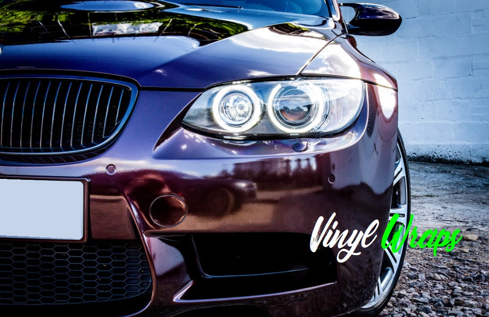 Premium Gloss Black Rose Vinyl Wrap