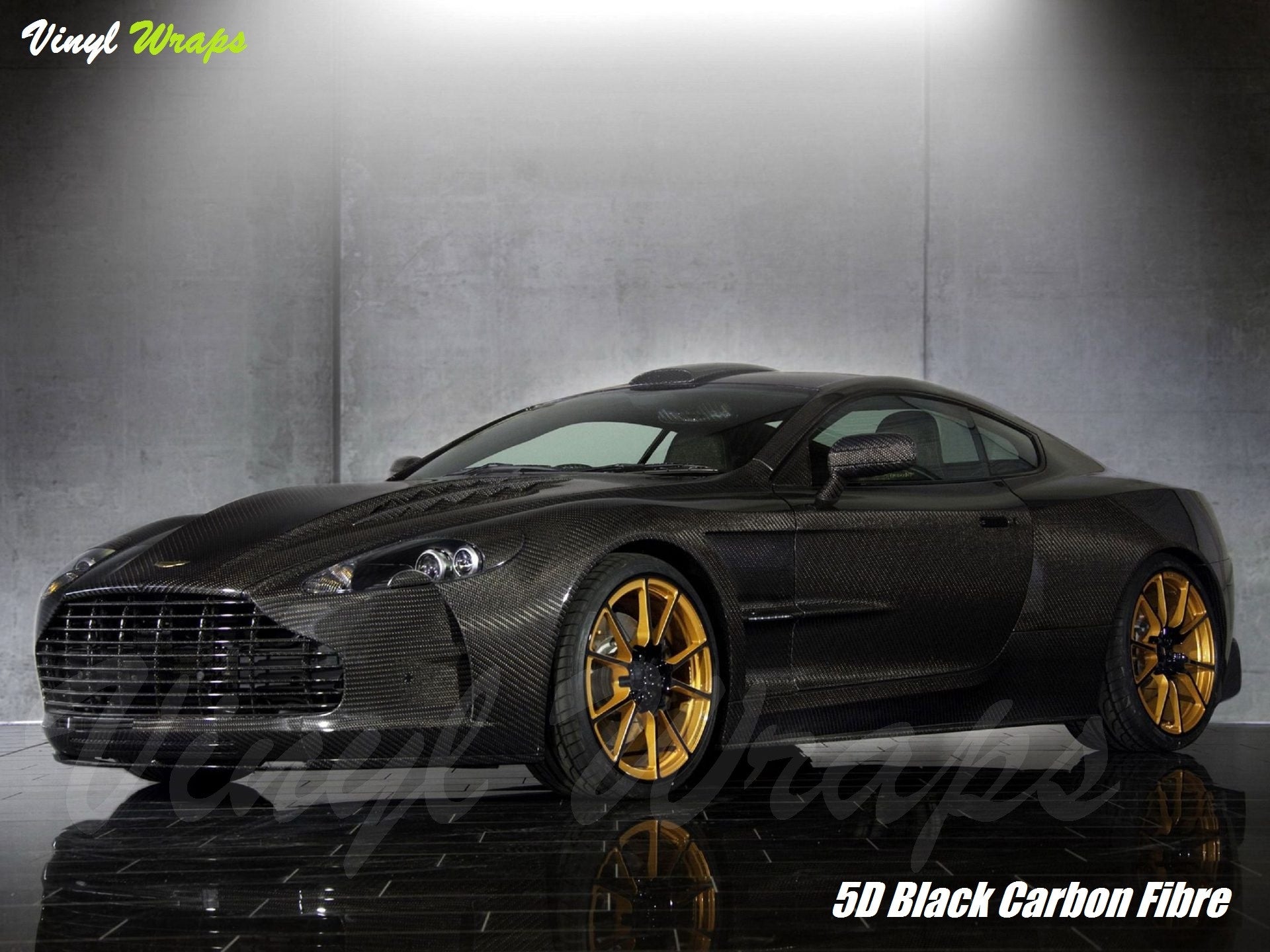 5D Black Carbon Fibre Vinyl