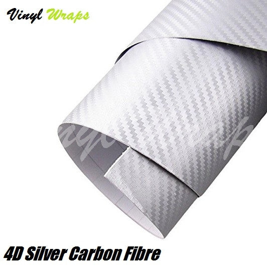 4D Silver Carbon Fibre Vinyl