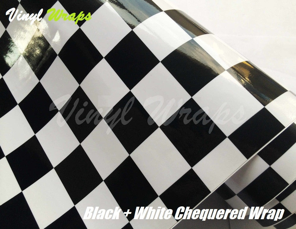 Chequered Black And White Vinyl Wrap