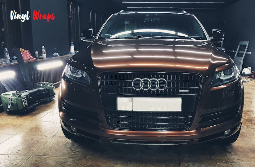 Premium Gloss Metallic Amber Vinyl Wrap