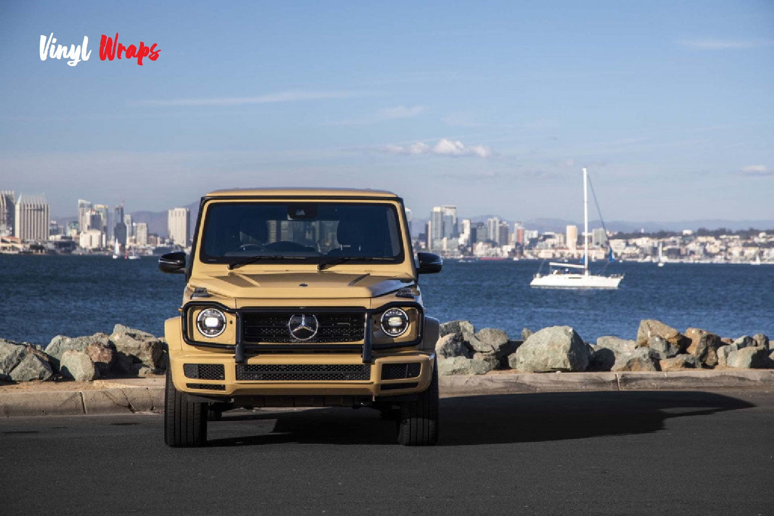 Gloss AMG Sand Beige Vinyl Wrap